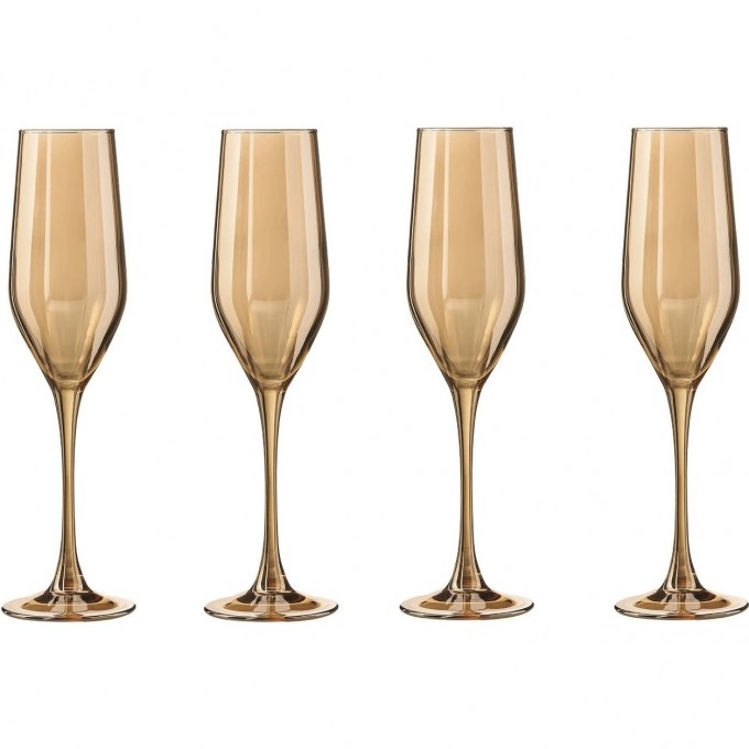 Набор бокалов для шампанского LUMINARC ЗОЛОТОЙ МЕД 160 мл, 4 шт P9307