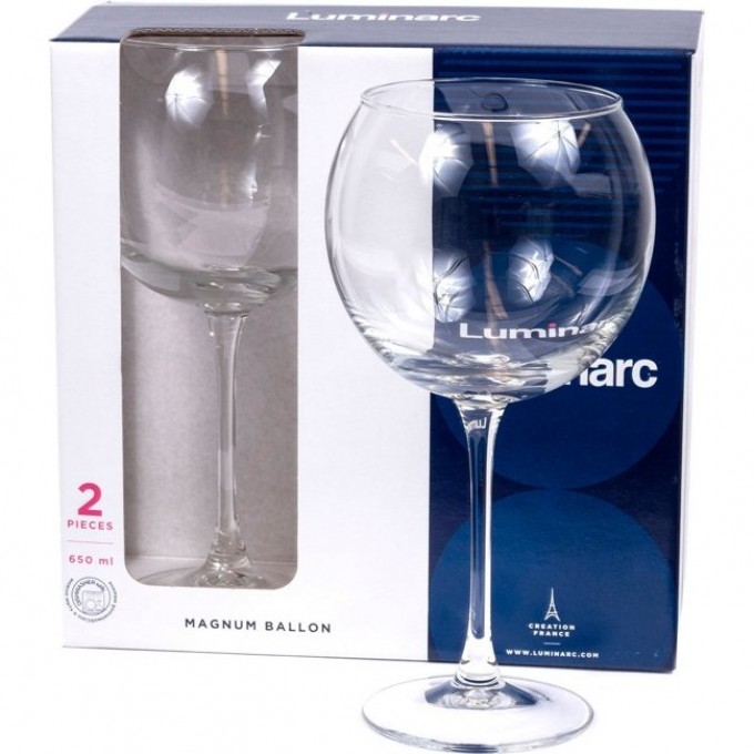 Набор бокалов для вина LUMINARC MAGNUM BALLON 650 мл, 2 шт P5515