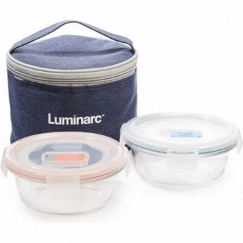 Набор контейнеров LUMINARC PUREBOX 3 предмета, 2х420мл круглые + термосумка